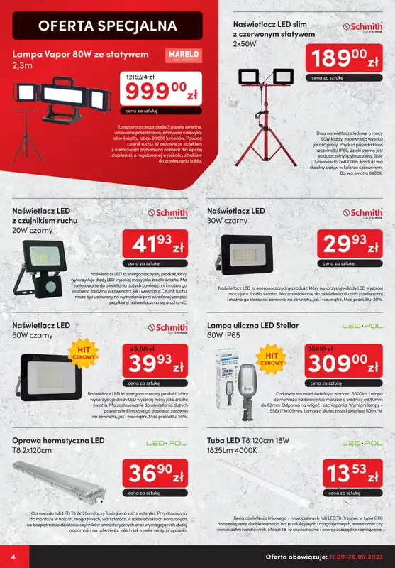 3W - gazetka promocyjna Gazetka od poniedziałku 11.09 do czwartku 28.09 - strona 4