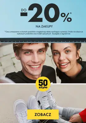 50 style - gazetka promocyjna Do -20% na wybrane produkty od poniedziałku 09.10 do wtorku 17.10