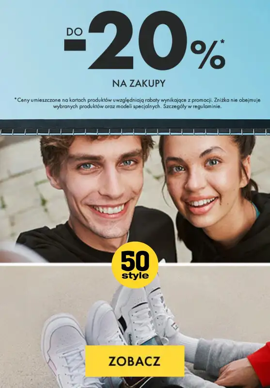 50 style - gazetka promocyjna Do -20% na wybrane produkty od poniedziałku 09.10 do wtorku 17.10