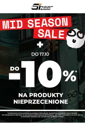 Sizeer - gazetka promocyjna Do -10% na wybrane produkty od czwartku 12.10 do wtorku 17.10