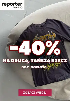 Reporter Young - gazetka promocyjna -40% na drugą, tańszą rzecz od poniedziałku 16.10 
