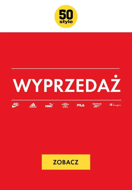 50 style - gazetka promocyjna WYPRZEDAŻ: Sneakersy damskie od środy 18.10 