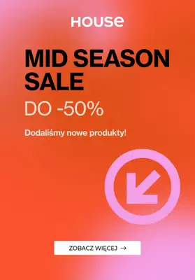 House - gazetka promocyjna Do -50% MID SEASON SALE od poniedziałku 23.10  House - gazetka promocyjna Do -50% MID SEASON SALE od poniedziałku 23.10