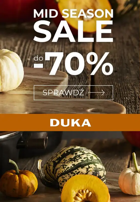 DUKA - gazetka promocyjna Do -70% MID SEASON SALE od wtorku 24.10 