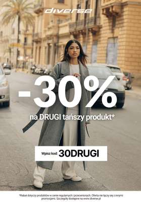 Diverse - gazetka promocyjna -30% na drugi tańszy produkt od wtorku 24.10 do niedzieli 29.10