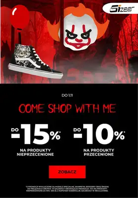Sizeer - gazetka promocyjna Do -15% na nieprzecenione i -10% na przecenione produkty od środy 25.10 do poniedziałku 30.10