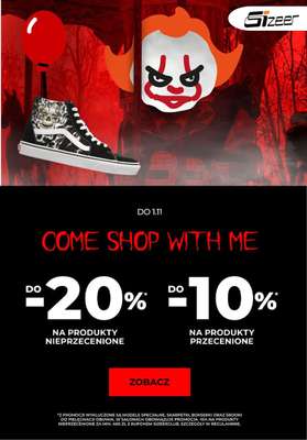 Sizeer - gazetka promocyjna Do -20% na zakupy od wtorku 31.10 do środy 01.11