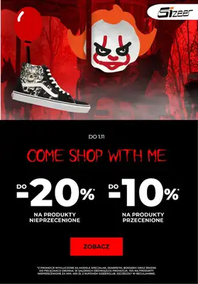 Sizeer - gazetka promocyjna Do -20% na zakupy od wtorku 31.10 do środy 01.11