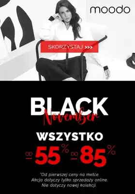 Moodo - gazetka promocyjna Od -55% do -85% na wszystko! BLACK NOVEMBER od czwartku 02.11 do niedzieli 12.11