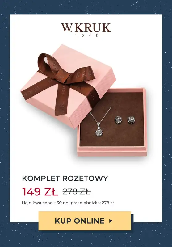 W.KRUK - gazetka promocyjna Do -50% komplety biżuterii na Gwiazdkę od środy 08.11 do wtorku 14.11 - strona 9