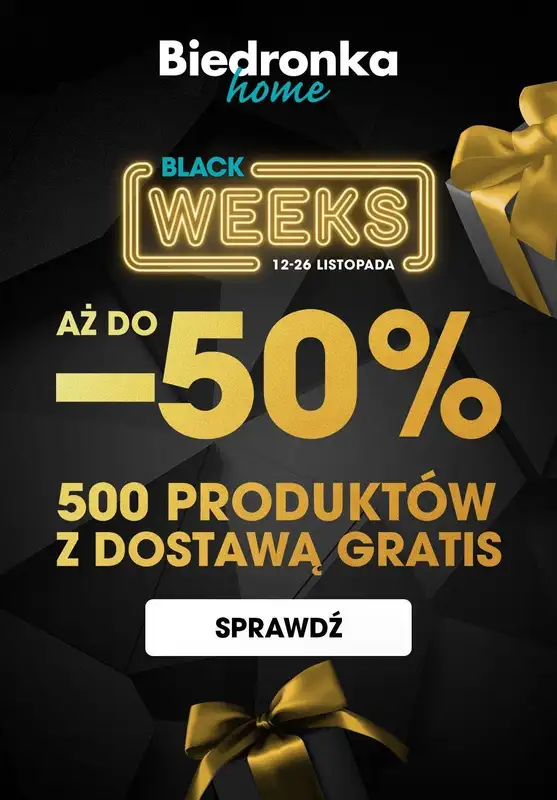 Biedronka Home - gazetka promocyjna Black Week w Biedronka Home! od poniedziałku 13.11 do niedzieli 19.11