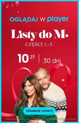 Player - gazetka promocyjna Oglądaj wszystkie części Listy do M. w Playerze! od poniedziałku 20.11 do czwartku 30.11