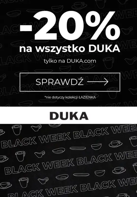 DUKA - gazetka promocyjna -20% na WSZYSTKO od wtorku 21.11 