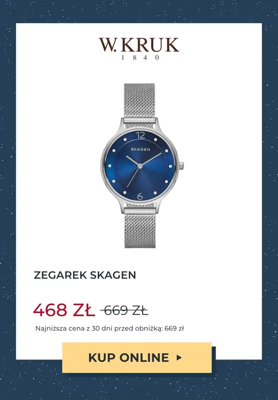 W.KRUK - gazetka promocyjna -30% na wybrane modele zegarków od środy 22.11 do czwartku 30.11 - strona 9