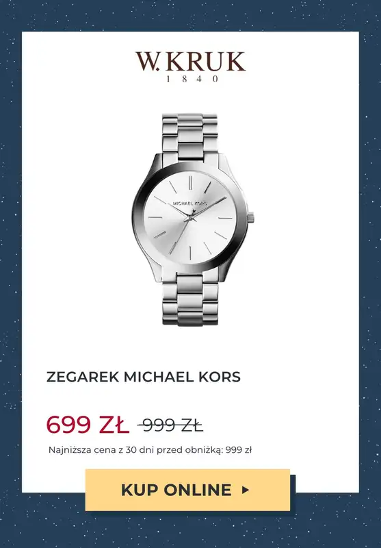 W.KRUK - gazetka promocyjna -30% na wybrane modele zegarków od środy 22.11 do czwartku 30.11 - strona 4