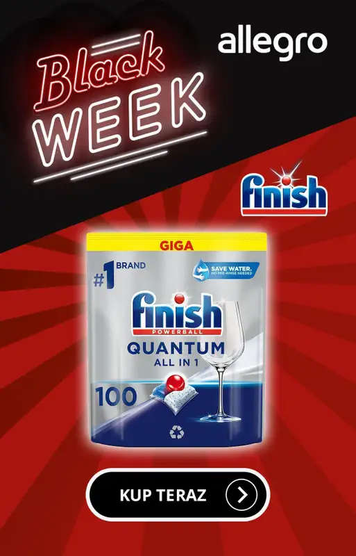 Finish - gazetka promocyjna Finish - Black Week z Allegro od piątku 24.11 do poniedziałku 27.11