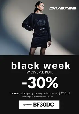 Diverse - gazetka promocyjna -30% na WSZYSTKO przy zakupach za min. 200 zł od piątku 24.11 do niedzieli 26.11