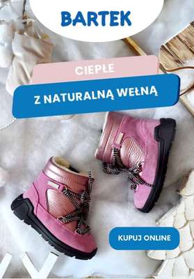 Bartek - gazetka promocyjna Ciepłe obuwie z naturalną wełną w super cenach! od poniedziałku 04.12 