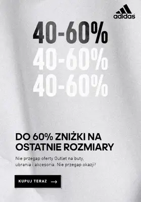 Adidas - gazetka promocyjna Do -60% ostatnie rozmiary od poniedziałku 04.12 do środy 13.12