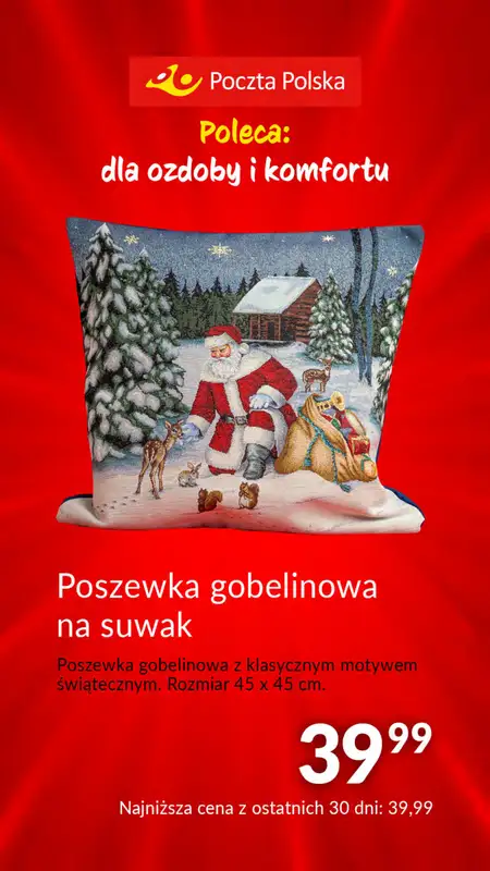 Poczta Polska - gazetka promocyjna Poczta Polska pomaga Mikołajowi od środy 06.12 do soboty 23.12 - strona 22