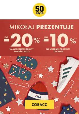 50 style - gazetka promocyjna Do -20% na wybrane prezenty od czwartku 07.12 do wtorku 12.12