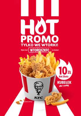 KFC - gazetka promocyjna Kubełek Hot Shots za 10 zł! od soboty 16.12 do wtorku 19.12