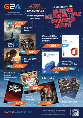 G2A.COM - gazetka promocyjna Najlepsze miejsce na Twoje świąteczne zakupy! od wtorku 19.12 do środy 27.12