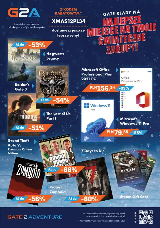 G2A.COM - gazetka promocyjna Najlepsze miejsce na Twoje świąteczne zakupy! od wtorku 19.12 do środy 27.12