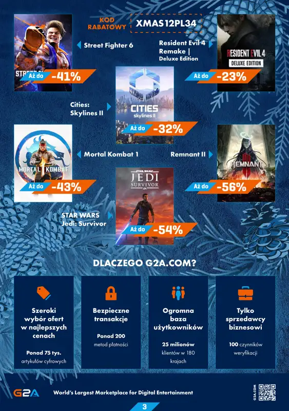 G2A.COM - gazetka promocyjna Najlepsze miejsce na Twoje świąteczne zakupy! od wtorku 19.12 do środy 27.12 - strona 3