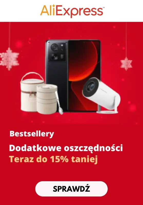 AliExpress - gazetka promocyjna Do -60% zimowa wyprzedaż - teraz do -15% taniej! od poniedziałku 08.01 do soboty 13.01 - strona 3