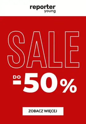 Reporter Young - gazetka promocyjna Do -50% na wyprzedaży od poniedziałku 08.01 