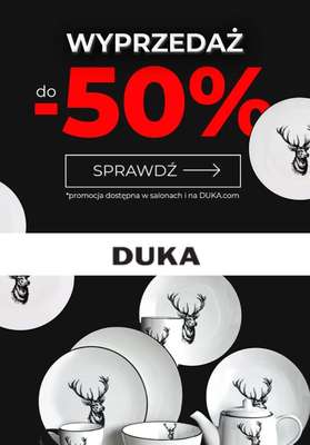 DUKA - gazetka promocyjna Wyprzedaż do -50% od poniedziałku 08.01 do poniedziałku 15.01