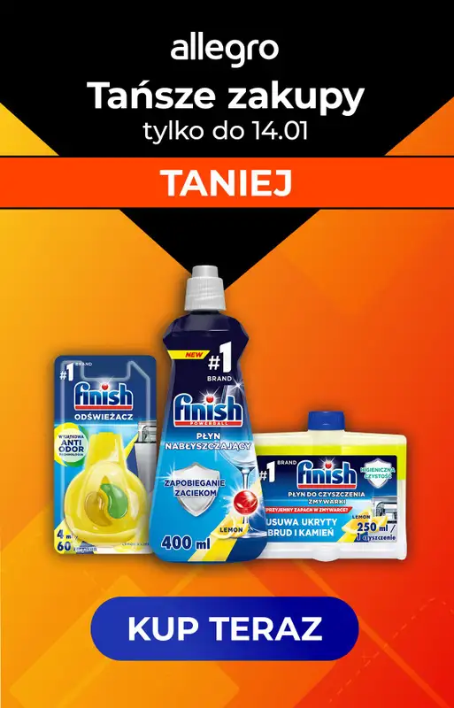 Finish - gazetka promocyjna Tańsze zakupy Finish na Allegro! Sprawdź oferty od poniedziałku 08.01 do niedzieli 14.01 - strona 8