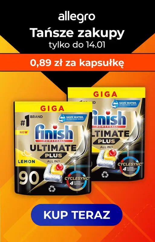 Finish - gazetka promocyjna Tańsze zakupy Finish na Allegro! Sprawdź oferty od poniedziałku 08.01 do niedzieli 14.01 - strona 6