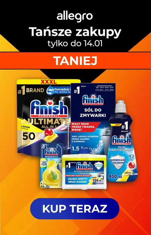 Finish - gazetka promocyjna Tańsze zakupy Finish na Allegro! Sprawdź oferty od poniedziałku 08.01 do niedzieli 14.01 - strona 7