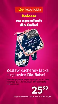 Poczta Polska - gazetka promocyjna Prezenty na dzień Babci i Dziadka od wtorku 09.01 do niedzieli 28.01 - strona 30 Poczta Polska - gazetka promocyjna Prezenty na dzień Babci i Dziadka od wtorku 09.01 do niedzieli 28.01 - strona 30