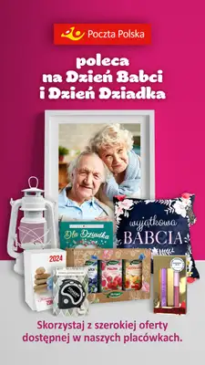 Poczta Polska - gazetka promocyjna Prezenty na dzień Babci i Dziadka od wtorku 09.01 do niedzieli 28.01 Poczta Polska - gazetka promocyjna Prezenty na dzień Babci i Dziadka od wtorku 09.01 do niedzieli 28.01