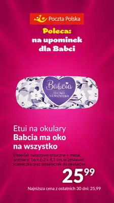 Poczta Polska - gazetka promocyjna Prezenty na dzień Babci i Dziadka od wtorku 09.01 do niedzieli 28.01 - strona 27 Poczta Polska - gazetka promocyjna Prezenty na dzień Babci i Dziadka od wtorku 09.01 do niedzieli 28.01 - strona 27