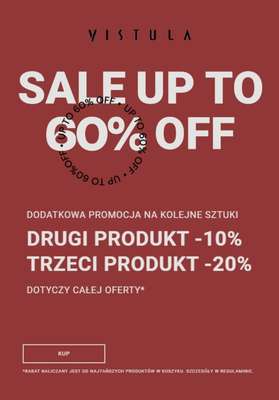 Vistula - gazetka promocyjna Do -60% + dodatkowe promocje na kolejne sztuki od czwartku 11.01 