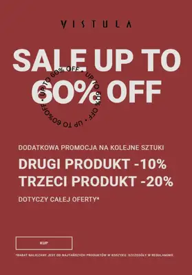 Vistula - gazetka promocyjna Do -60% + dodatkowe promocje na kolejne sztuki od czwartku 11.01 