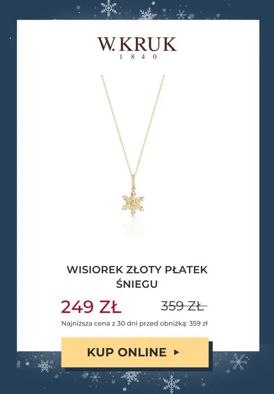 W.KRUK - gazetka promocyjna Do -50% wyprzedaż biżuterii od czwartku 11.01 do środy 17.01 - strona 9