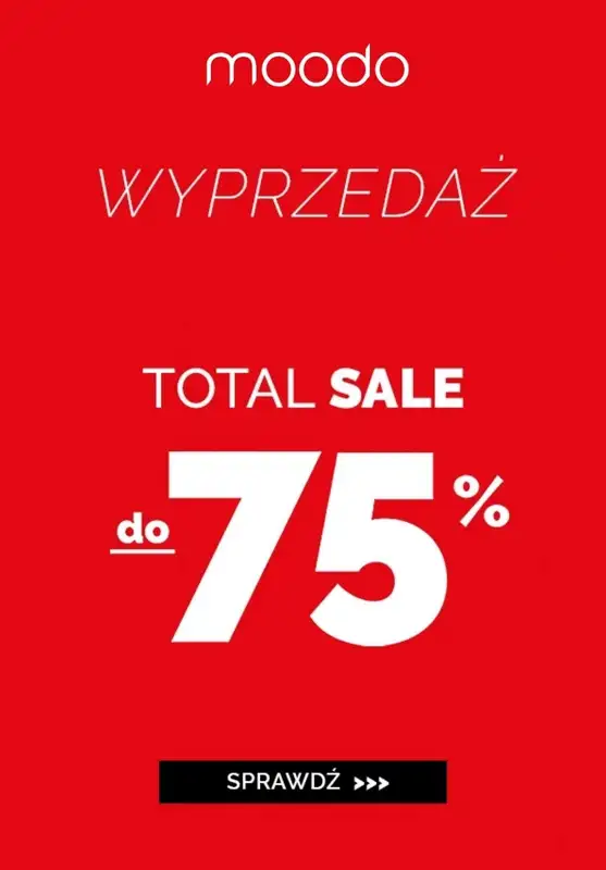 Moodo - gazetka promocyjna Do -75% Total SALE od czwartku 11.01 do wtorku 16.01