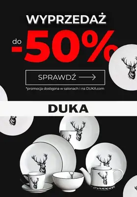 DUKA - gazetka promocyjna Do -50% WYPRZEDAŻ od wtorku 16.01 do wtorku 23.01 DUKA - gazetka promocyjna Do -50% WYPRZEDAŻ od wtorku 16.01 do wtorku 23.01