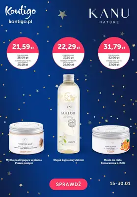 Kontigo - gazetka promocyjna Karnawałowe -40% na markę Kanu Nature od soboty 27.01 do wtorku 30.01 Kontigo - gazetka promocyjna Karnawałowe -40% na markę Kanu Nature od soboty 27.01 do wtorku 30.01