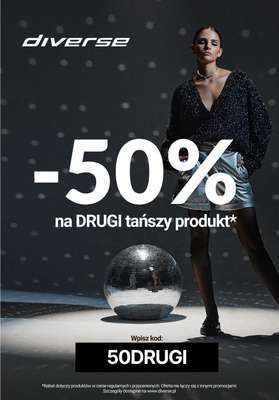 Diverse - gazetka promocyjna -50% na drugi produkt! - Kolekcja PARTY od piątku 19.01 do czwartku 25.01