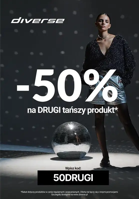 Diverse - gazetka promocyjna -50% na drugi produkt! - Kolekcja PARTY od piątku 19.01 do czwartku 25.01