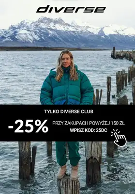Diverse - gazetka promocyjna -25% dla klubowiczów przy zakupach za min. 150 zł od piątku 19.01 do czwartku 25.01