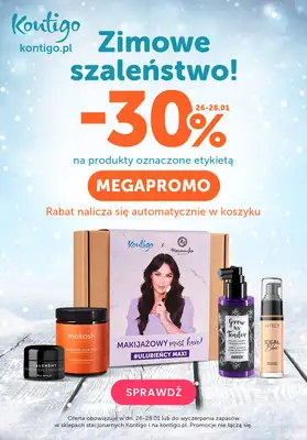 Kontigo - gazetka promocyjna MEGA PROMO od piątku 26.01 do niedzieli 28.01 Kontigo - gazetka promocyjna MEGA PROMO od piątku 26.01 do niedzieli 28.01