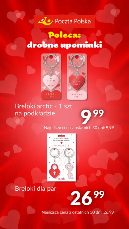 Poczta Polska - gazetka promocyjna Prezenty na Walentynki od poniedziałku 29.01 do czwartku 15.02 - strona 13