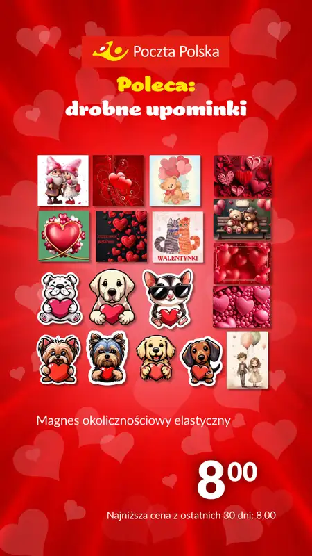 Poczta Polska - gazetka promocyjna Prezenty na Walentynki od poniedziałku 29.01 do czwartku 15.02 - strona 8